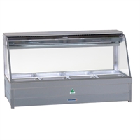 Roband Curved Glass Cold Foodbar Double Row Rear Roller doors 8 x1/2 65mm