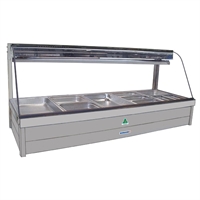 Roband Curved Glass Cold Foodbar Double Row Rear Roller doors 10 x1/2 65mm