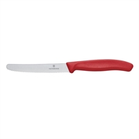 Victorinox Classic 11cm Steak/Tomato Red Handle Wavy
