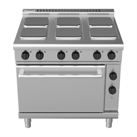 Waldorf 800 - 900mm Electric Range Static Oven Low Back Version
