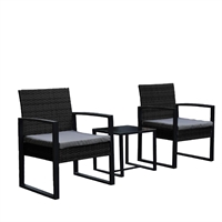 Arcadia Furniture 3 Piece Patio Set - Oatmeal and Grey