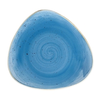Churchill Stonecast Triangle Plates Cornflower Blue 229mm (12 Pack)