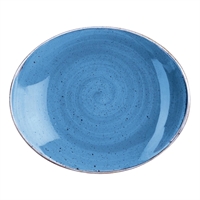 Churchill Stonecast Oval Plates Cornflower Blue 197mm (12 Pack)