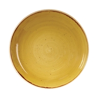 Churchill Stonecast Round Coupe Bowls Mustard Seed Yellow 248mm (12 Pack)