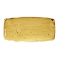 Churchill Stonecast Rectangular Plates Mustard Seed Yellow 295 x 150mm (12 Pack)