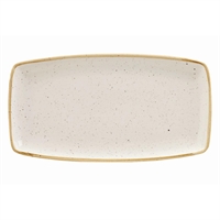 Churchill Stonecast Rectangular Plates Barley White 350 x 185mm