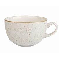 Churchill Stonecast Round Cappuccino Cups Barley White 8oz (12 Pack)