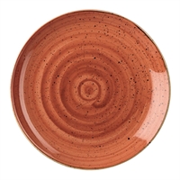 Churchill Stonecast Round Coupe Plates Spiced Orange 185mm (12 Pack)