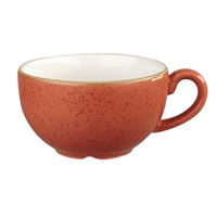 Churchill Stonecast Cappuccino Cups Spiced Orange 12oz (12 Pack)