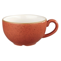 Churchill Stonecast Cappuccino Cups Spiced Orange 8oz (12 Pack)