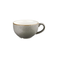 Churchill Stonecast Round Cappuccino Cups Peppercorn Grey 12oz (12 Pack)