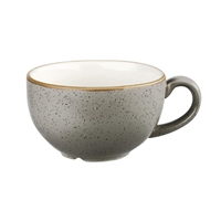 Churchill Stonecast Cappuccino Cups Peppercorn Grey 8oz (12 Pack)