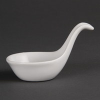 Olympia Whiteware Miniature Spoon Shape Dipping Bowls 60x95x55mm (12 Pack)