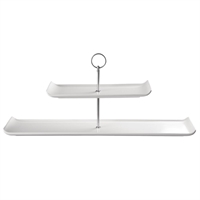 Churchill 2 Tier Rectangular Plates Tower 560mm