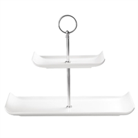 Churchill 2 Tier Rectangular Plates Tower 300mm