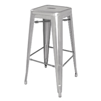 Bolero Bistro Galvanised Steel High Stool (4 Pack)