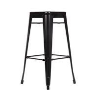 Bolero Bistro Steel High Stools Black (4 Pack)