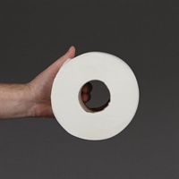 Produktbild von Jantex Mini Jumbo Spender Für Papierhandtücher – Weiß, 275x220x145 Mm – Für Perforierte & Unperforierte Tücher