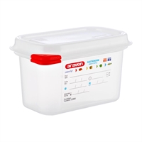 Araven Polypropylene 1/9 Gastronorm Food Storage Container 1Ltr (4 Pack)