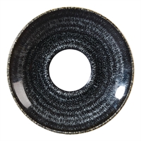 Churchill Studio Prints Homespun Charcoal Black Cappuccino Saucers 156mm (12 Pack)