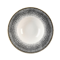Churchill Studio Prints Round Wide Rim Bowls Charcoal Black 280mm