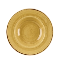 Churchill Stonecast Round Wide Rim Bowls Mustard Seed Yellow 240mm