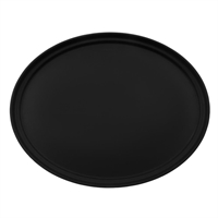 Cambro Camtread Fibreglass Oval Non-Slip Tray Black 600mm