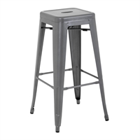 Bolero Bistro Steel High Stool Gun Metal (4 Pack)