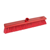 Jantex Hygiene Broom Soft Bristle Red 18"