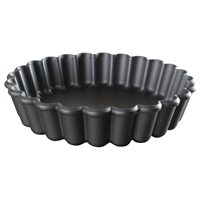 Matfer Bourgeat Exoglass Round Fluted Tartlet Mould 90mm (12 Pack)