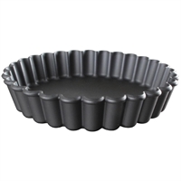 Matfer Bourgeat Exoglass Round Fluted Tartlet Mould 110mm (12 Pack)