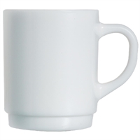 Arcoroc Opal Stackable Mugs White 305ml (6 Pack)