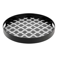 Olympia Kristallon PC Round Non-Slip Tray with Handles 355mm