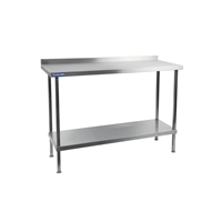 Vogue Stainless Steel Wall Table with Upstand 700(D)mm