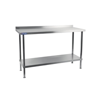 Vogue Stainless Steel Wall Table with Upstand 650(D)mm