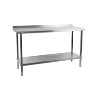 Vogue Stainless Steel Wall Table with Upstand 650(D)mm