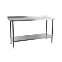 Vogue Stainless Steel Wall Table with Upstand 700(D)mm