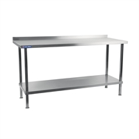 Vogue Stainless Steel Wall Table with Upstand 600(D)mm