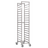 Chariot à glissières inox Gastro M 650(P) x 460(L) x 1800 (H) mm 18 niveaux