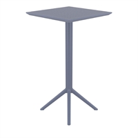 Furnlink Siesta Sky Folding BAR Table 60 Square - Anthracite
