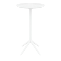 Furnlink Siesta Sky Folding BAR Table 60 Round - White