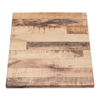 2 x Werzalit Rustic Kansas 600mm Square Duratop Tabletop by SM France