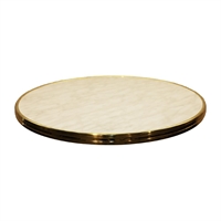 2 x Werzalit Marble 700mm dia Bristro Duratop Tabletop by SM France