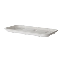Detpak Sugarcane Meat & Produce Tray White - 218x121x17mm (600 Pack)