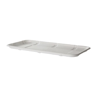 Detpak Sugarcane Meat & Produce Tray White - 280x153x14mm (Pack 300)