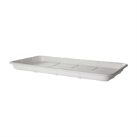 Detpak Sugarcane Meat & Produce Tray White - 375x210x27mm (200 Pack)