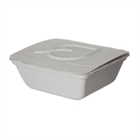 Detpak Small Sugarcane Folia One-Piece Container White (300 Pack)