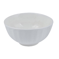 Moda Porcelain Snow Scalloped Round Bowl 180mm - 1000ml (4 Pack)
