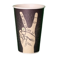 Detpak Grasp the Moment 80mm Single Wall PLA Hot Cup - 480ml (Pack 1000)