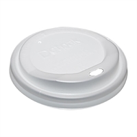 Detpak CPLA Hot Cup Lid White - 80mm (Pack 1000)
